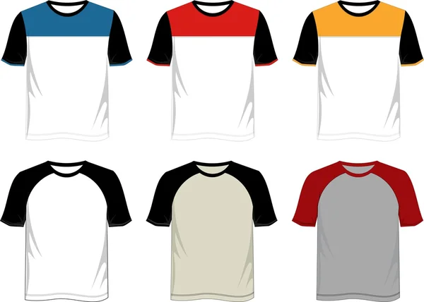 Plantilla camiseta raglan — Vector de stock