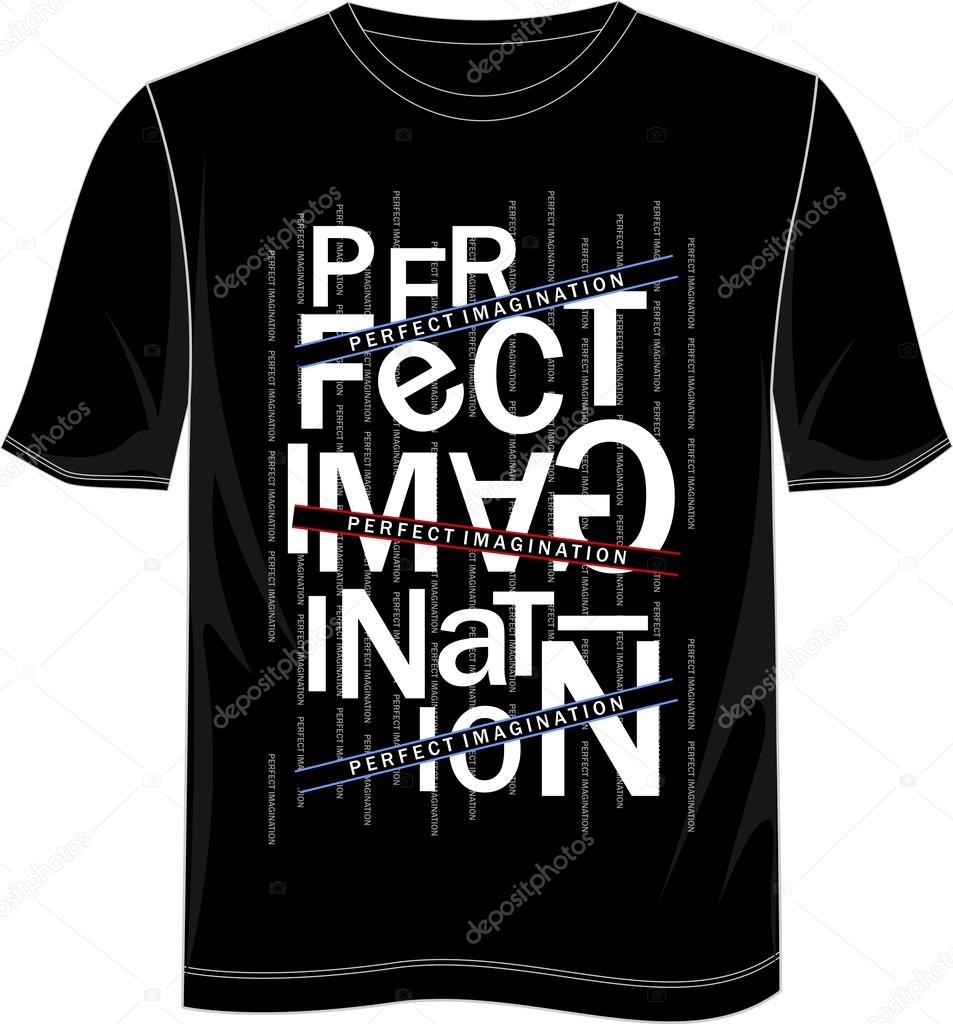 T-shirt vector typography with color black white red blue gray yellow