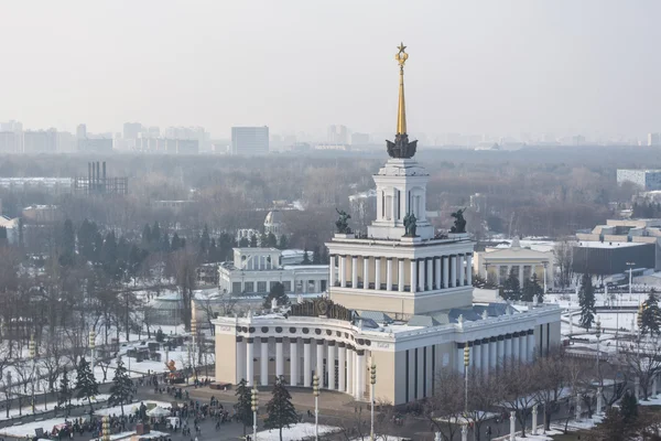 VDNKh Allryska utställningscentret. Visa från pariserhjul. — Stockfoto