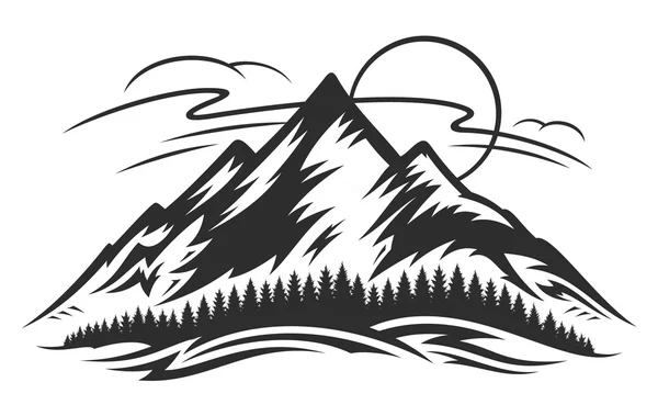 Vector paisaje de montaña — Vector de stock