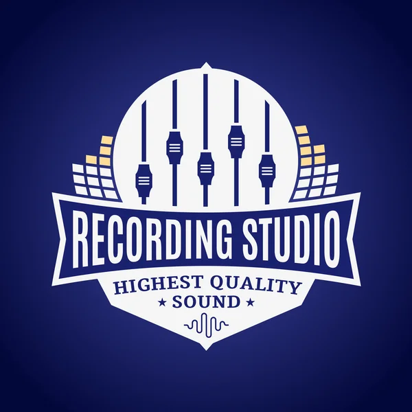 Recording Studio logotyp — Stock vektor