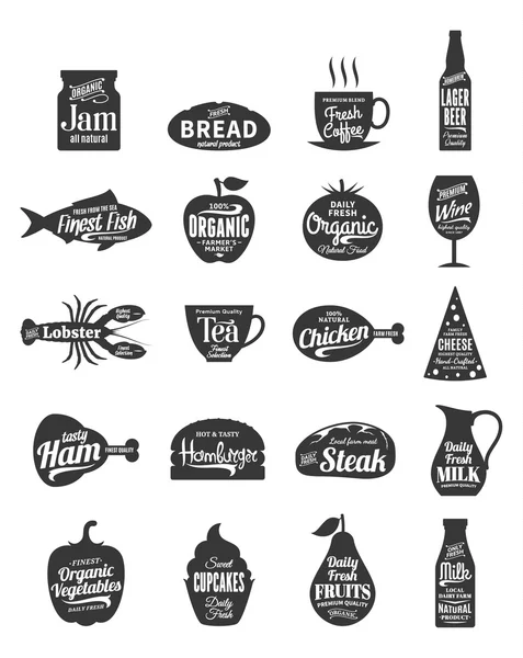 Logo de alimentos y bebidas vectoriales — Vector de stock