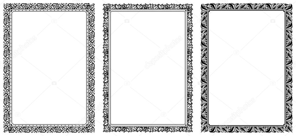 Vector Floral Vintage Frames