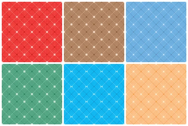 Simple Geometric Colorful Patterns — Stock Vector