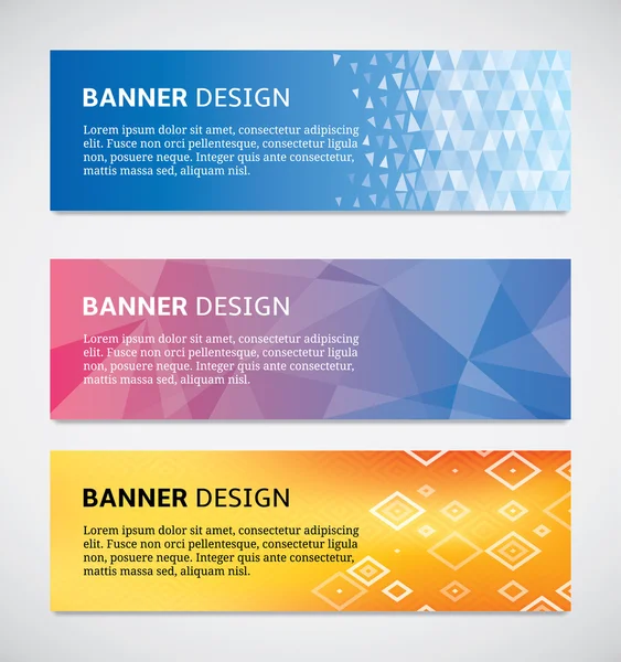 Conjunto de banners vectoriales — Vector de stock