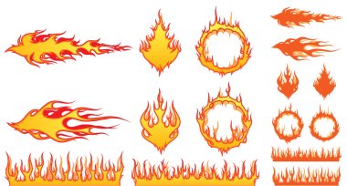 Set of Fire Elements clipart