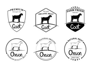 Vector Vintage Goat Labels clipart