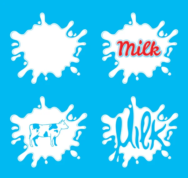 Mléko šplouchá — Stockový vektor