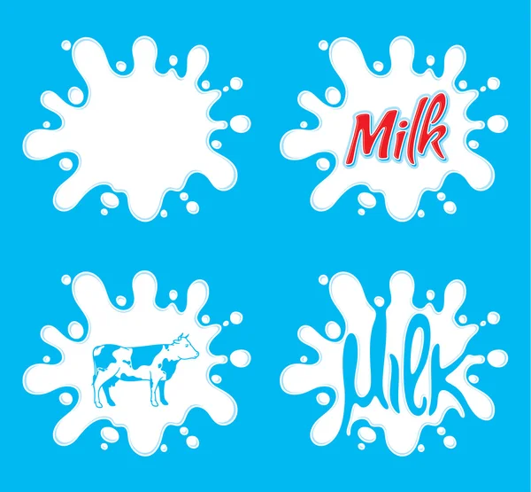 Éclaboussures de lait vectoriel — Image vectorielle