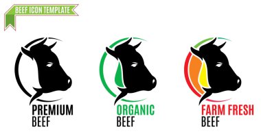 Beef Logo, Trade Sign, Icon Template clipart