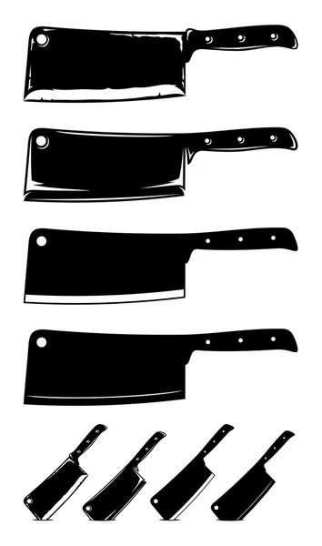 Meat Cleaver Knives — Stock Vector