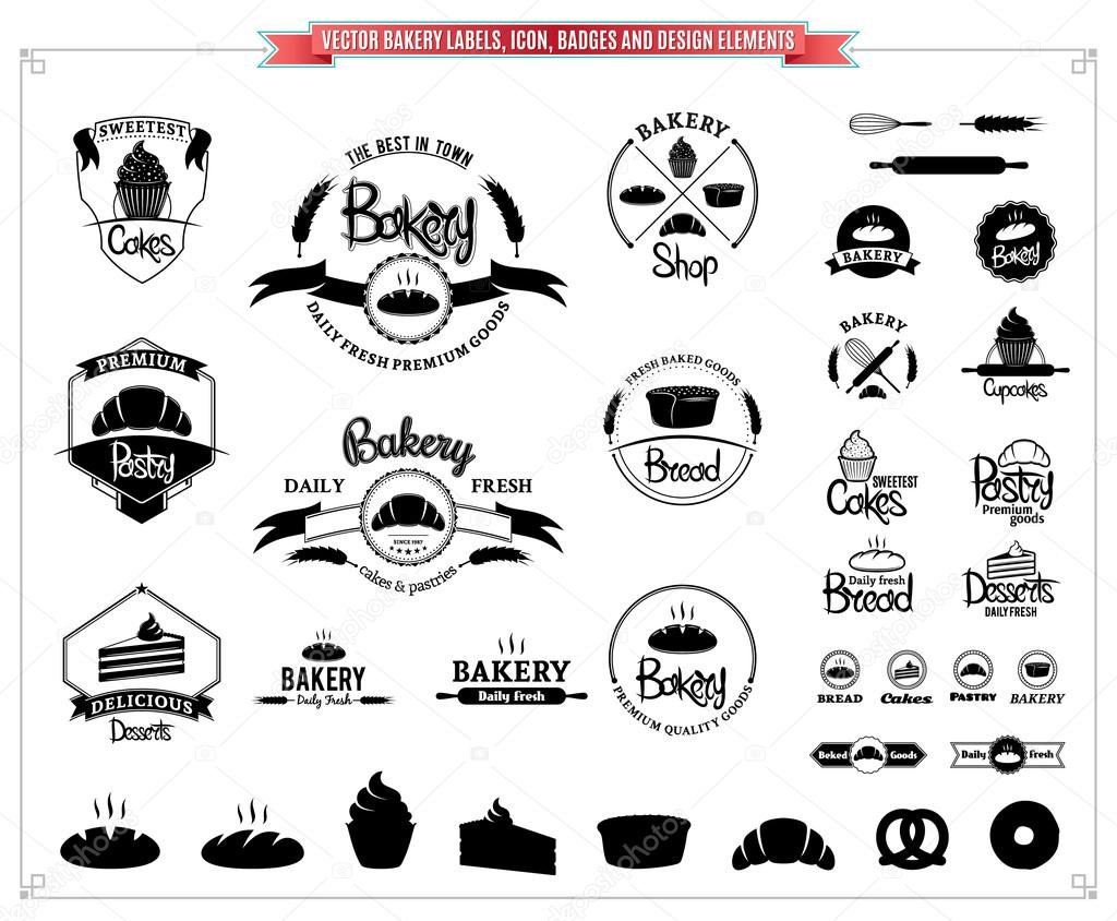Lots of bakery design elements for your work.