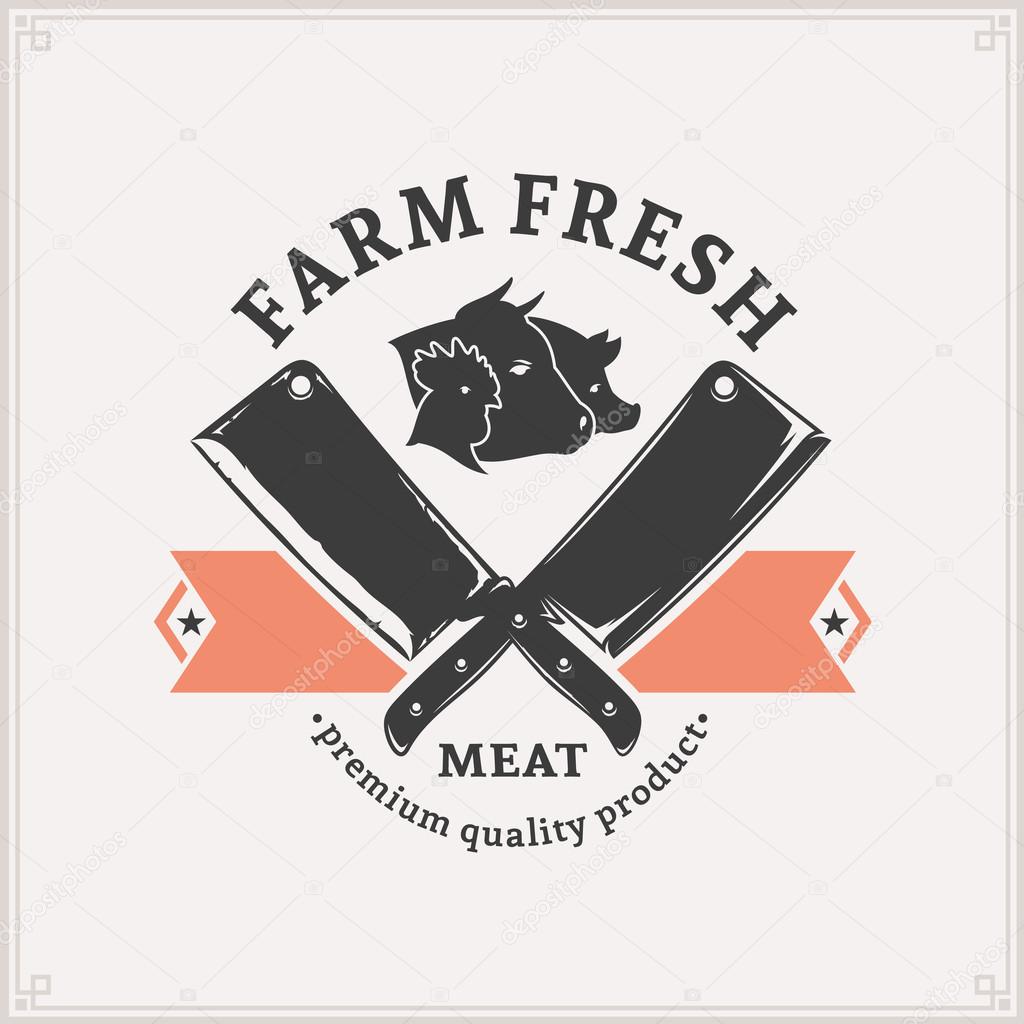 Butchery Logo, Meat Label Template