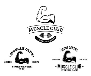 Spor Kulübü ve Fitness Spor salonu logolar ve Amblemler