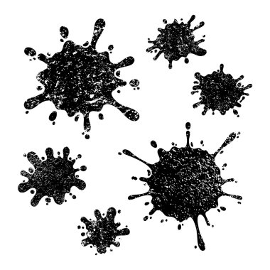 Vektör mürekkep Grungy sıçramalarına