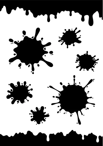 Salpicaduras de tinta vectorial — Vector de stock