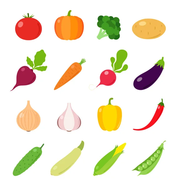 Vector Vegetables Icons — Stock Illustration Vector Vegetables Icons Royalty Free Stock Illustrations