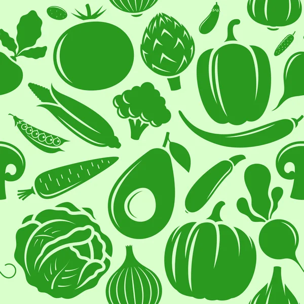 Verduras Patrón inconsútil — Vector de stock