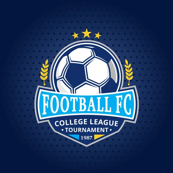 Futebol clube de futebol logotipo — Vetor de Stock
