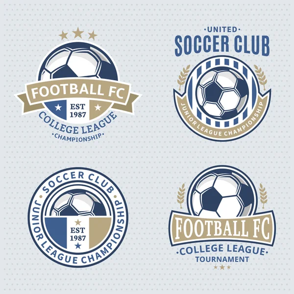 Set of Soccer Football Club Logo — Stock Vector