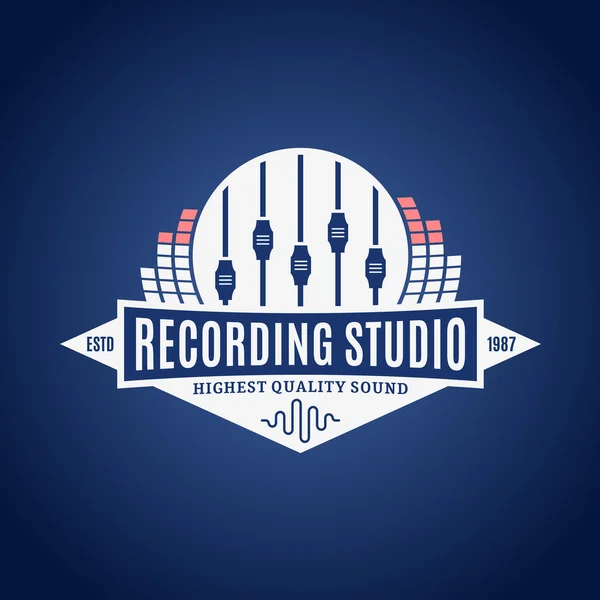 Recording Studio logotyp — Stock vektor