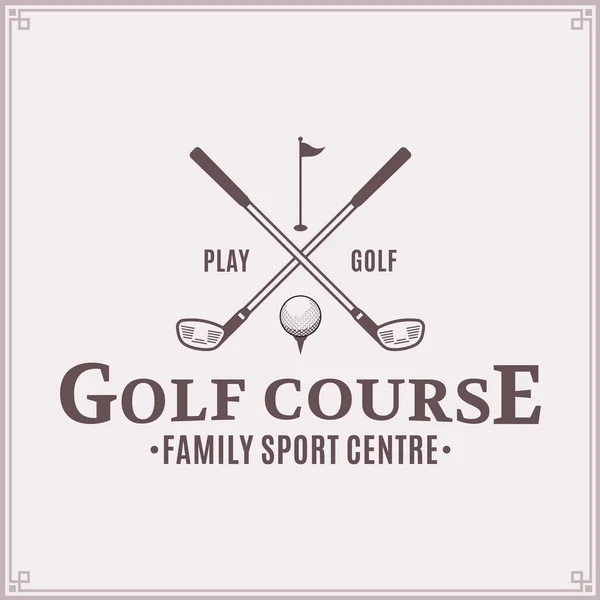 Golf country club logotyp mall — Stock vektor