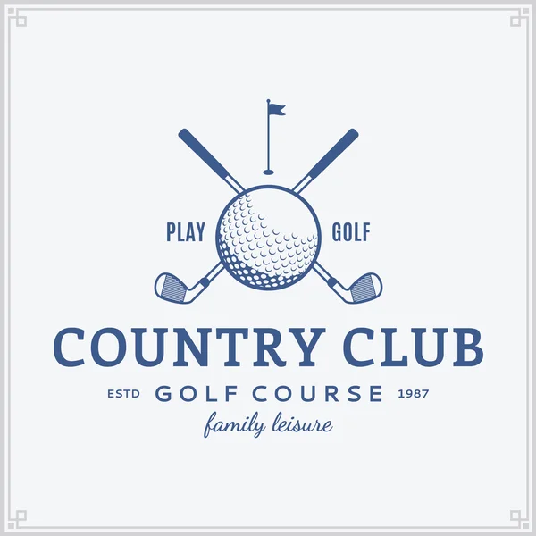 Golf country club logo modèle — Image vectorielle