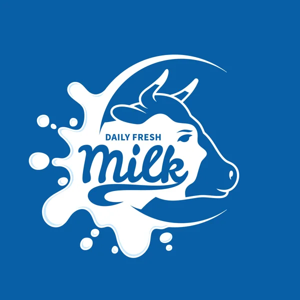 Mjölk-ikonen, plask, logotyp mall — Stock vektor