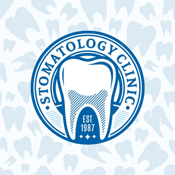 Logotipo da clínica dentária — Vetor de Stock