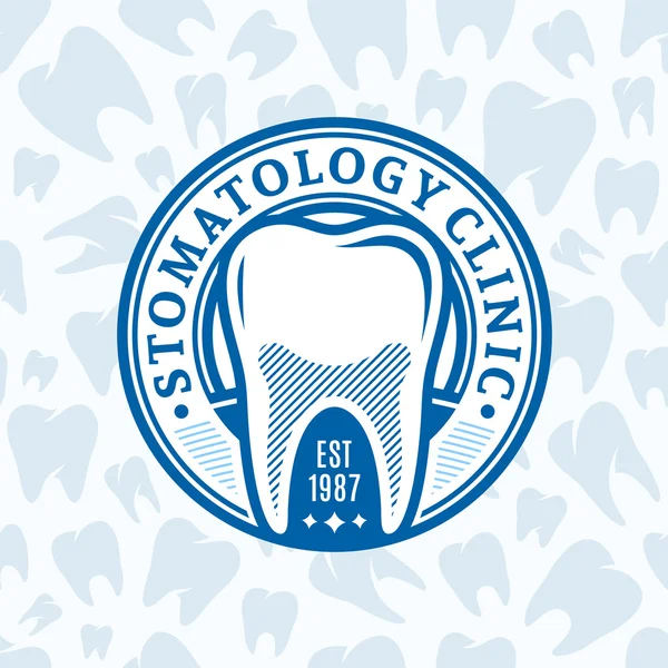 Logo della clinica dentale — Vettoriale Stock