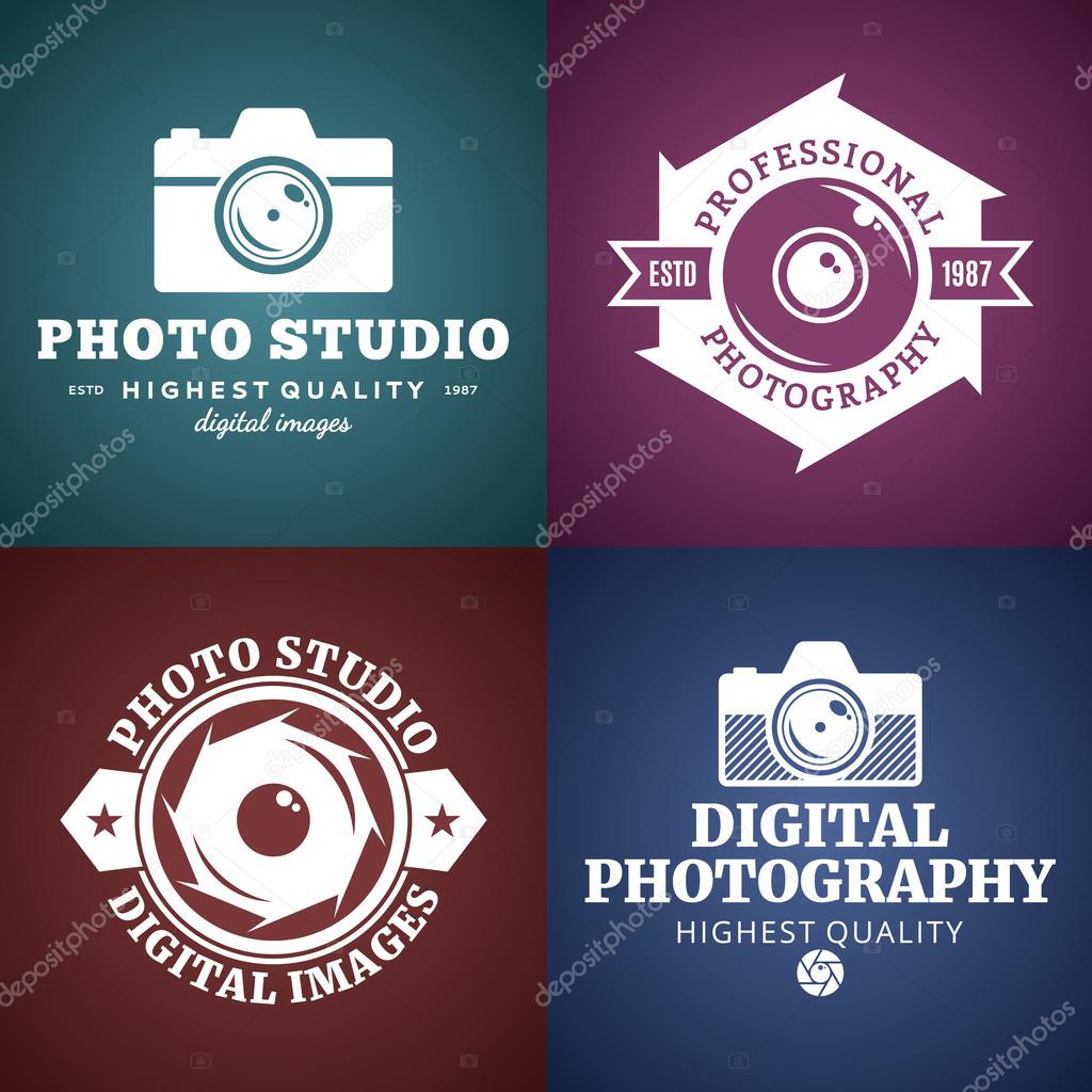 Photography Studio Logo, Labels, Icons and Design Elements