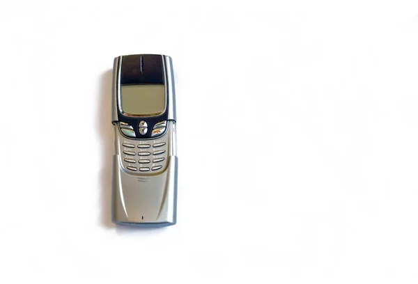 Retro Handy Liegt Auf Weißem Hintergrund — Stockfoto