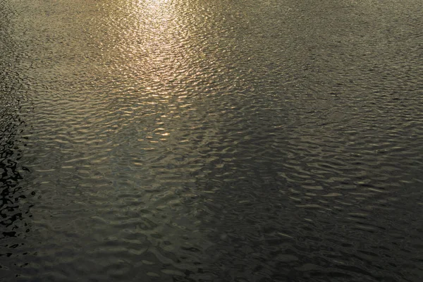 Golden Abstract Structure River Surface Sunset — Stock Photo, Image