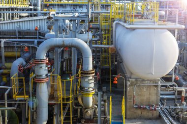 Kapakçığın teknolojik ekipmanları sıvılaştırılmış gaz üretimi için kurulumlar tarafından kesildi..