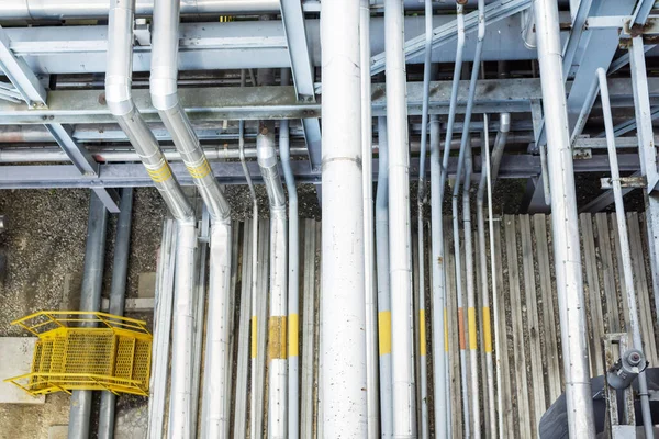 Metal Structure Made Pipes Liquefied Gas Production Plant — Stock Photo, Image