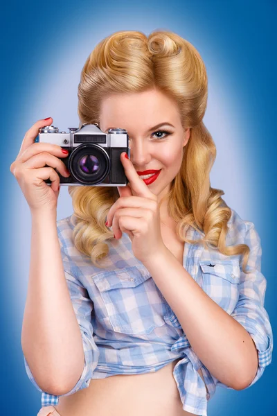 Pin up fille photographié . — Photo