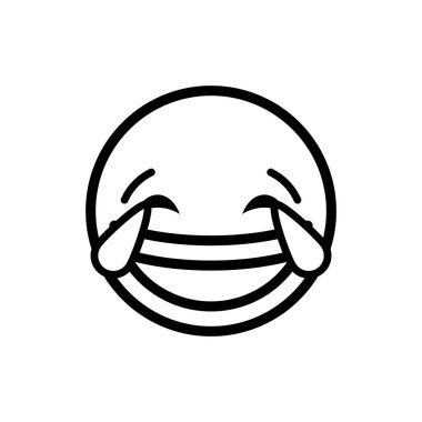 Çizgi simgesinde sevinç ifadesi