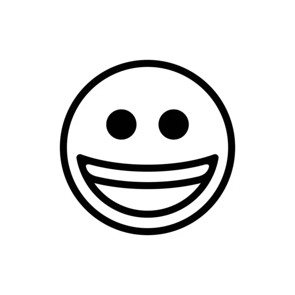 Grinsendes Smiley Gesicht Umriss Symbol — Stockvektor