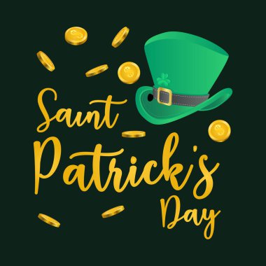 St. Patrick 'in arka planı şapka ve parayla dolu.