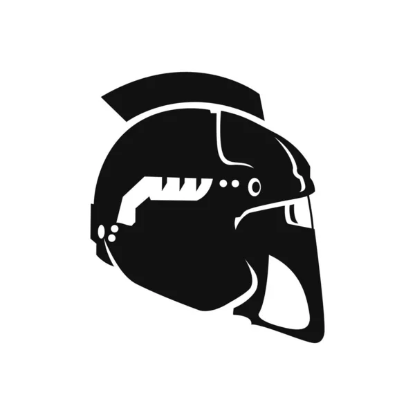 白の黒と白のヘルメット — ストックベクタ