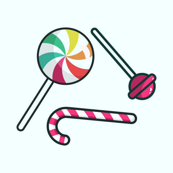 красочный леденец на белом