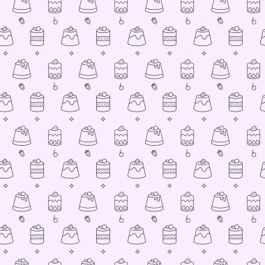 Pasta taslağının düz tasarımı simgesiz kalıp arkaplan vektörü stoku