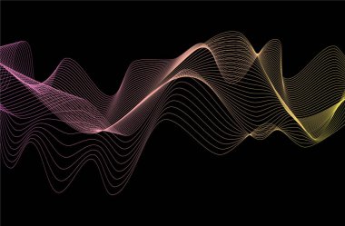 Duman dalgalarıyla soyut bir arkaplan. Vektör grafikleri. Soyut arkaplan