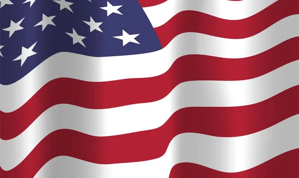 Bandera Estados Unidos Ondeando Viento Ilustración Vectorial Día Las Elecciones — Vector de stock