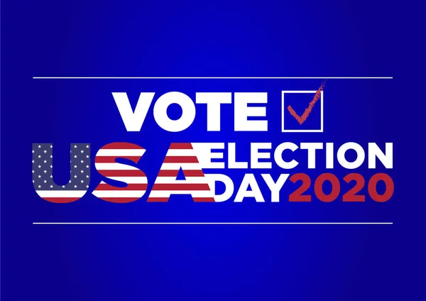 Presidential Election 2020 Election Day Election Poster American Flag Superimposed — Stock Vector