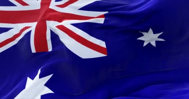 Detail National Flag Australia Flying Wind Democracy Politics Australia Federal — Wideo stockowe