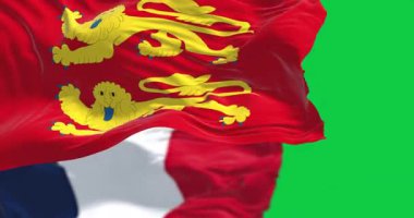 Rüzgarda dalgalanan Bahreyn bayrağı yeşil arka planda izole edilmiş. Kusursuz 3D canlandırma animasyonu. Krom anahtar. Yavaş çekim döngüsü. Yeşil ekran. 4 bin. Seçici odak