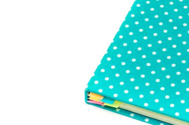 Göl kenarında yer imleri ile yeşil kitap