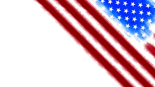 Usa Drapeau Aquarelle Fond Papier Peint Bannière Vecteur Stock — Image vectorielle