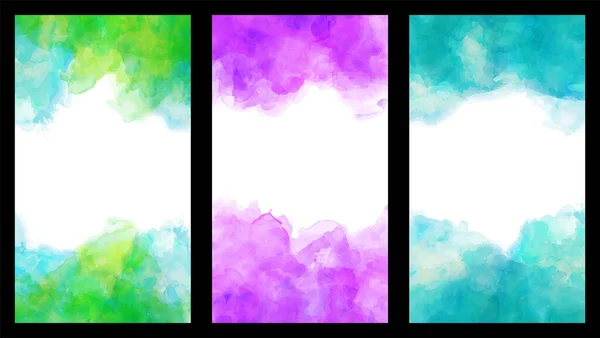 Fond Aquarelle Coloré Vecteur Stock Libre Couleurs Abstraites — Image vectorielle